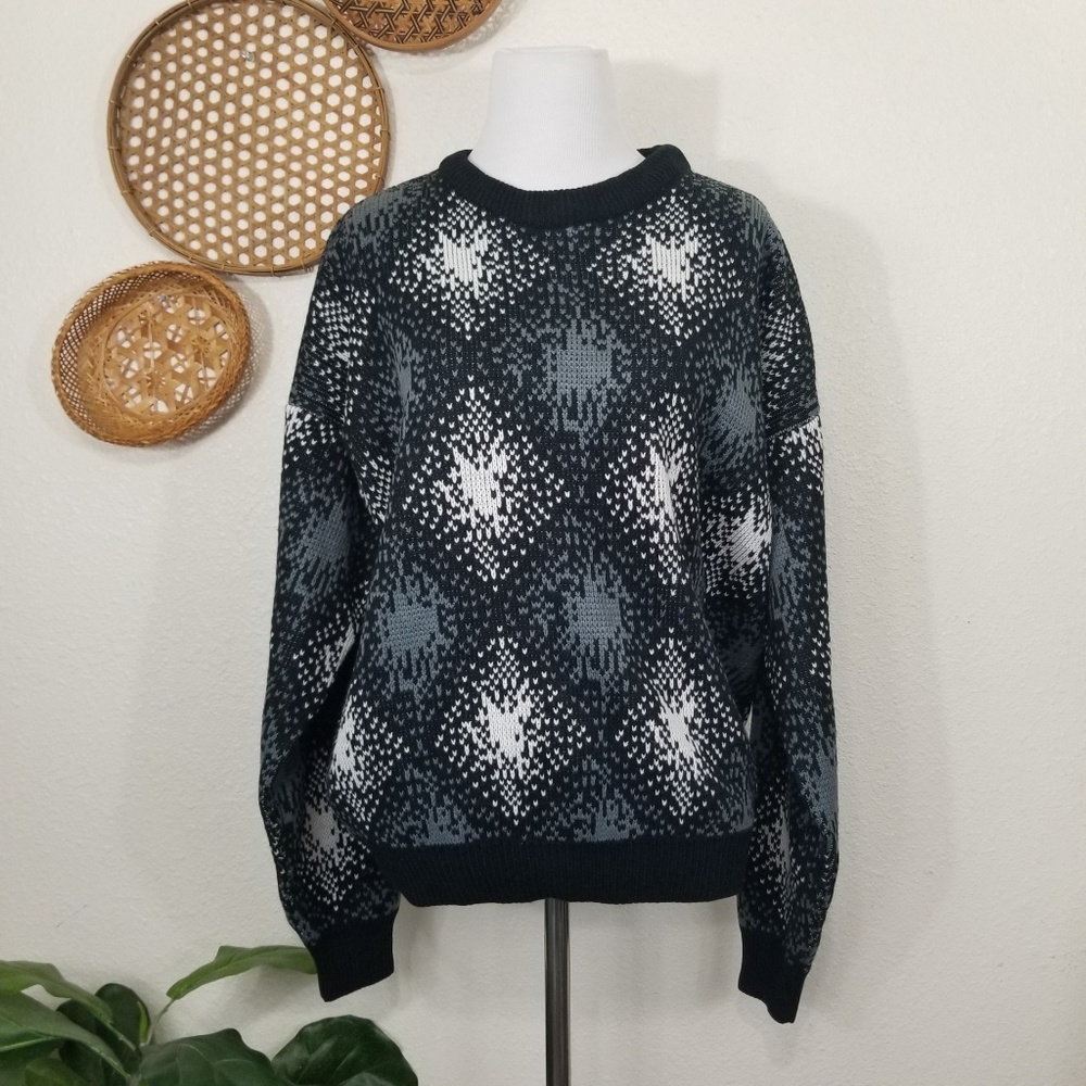 Vintage oversized knit sweater M